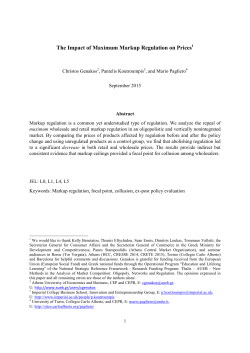 The Impact of Maximum Markup Regulation on Prices