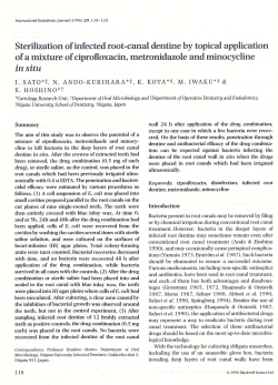 Sterilization of infected root-canal dentine by topical application of a