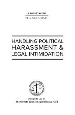 harassment - Climate Science Legal Defense Fund