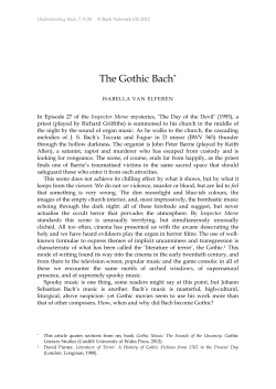 The Gothic Bach - Bach Network UK
