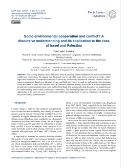Socio-environmental cooperation and conflict? A discursive