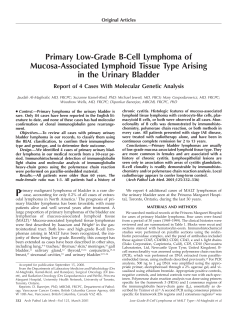 Primary Low-Grade B-Cell Lymphoma of Mucosa