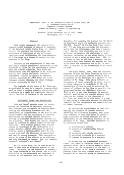 efficiency tools in the speeches of martin luther king, jr.
