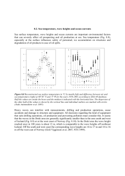 8.2. Sea temperature, wave heights and ocean currents Sea surface
