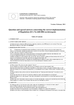 (EC) No 648/2004 on detergents