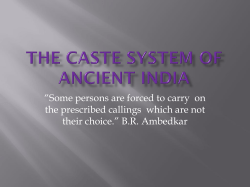 The Caste System of Ancient India