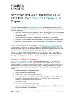 New Wage Deduction Regulations To Go Into Effect Soon: New York