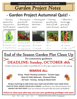 Fall 2015 Newsletter - Greater Lansing Food Bank