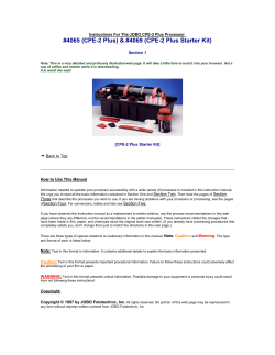 CPE-2 Plus Starter Kit - Jobo