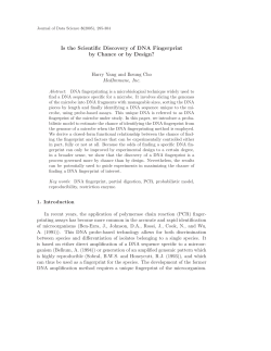 Is the Scientific Discovery of DNA Fingerprint by Chance or by Design?