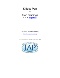 How to make a &ldquo;kitless&rdquo; pen