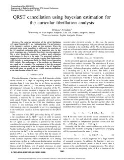 QRST Cancellation Using Bayesian Estimation for the Auricular