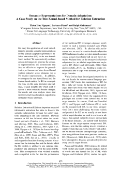 Semantic Representations for Domain Adaptation: A Case Study on