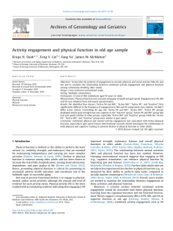Activity engagement and physical function in old age sample