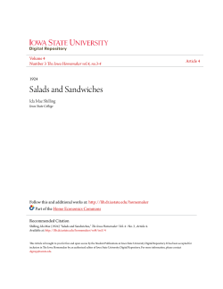 Salads and Sandwiches - Iowa State University Digital Repository