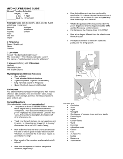 Beowulf Reading Guide
