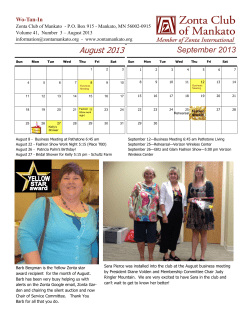 August 2013 - Zonta Club of Mankato