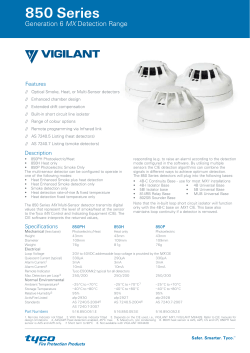850 Gen6 Addressable Detectors Information Sheet