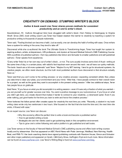 CREATIVITY ON DEMAND: STUMPING WRITER`S