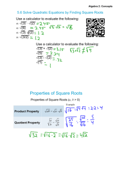 Annotated 5.6 Solve Quadratics by Finding Square Roots