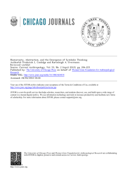 Numerosity, Abstraction, and the Emergence of Symbolic Thinking