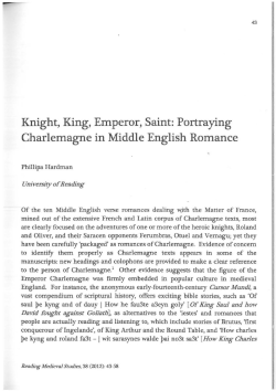 Philippa Hardman - `Knight, King, Emperor, Saint: Portraying