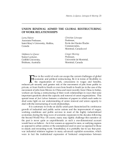 union renewal admid the global restructuring of work