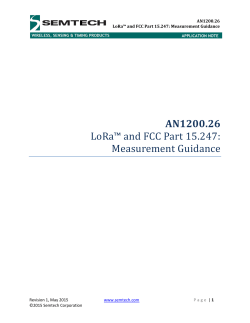 AN1200.26 LoRa&trade; and FCC Part 15.247: Measurement