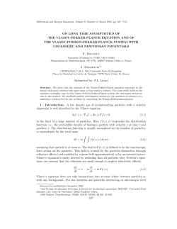 on long time asymptotics of the vlasov-fokker