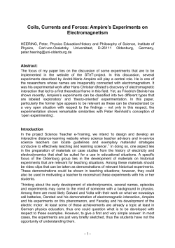 Coils, Currents and Forces: Amp&egrave;re`s Experiments