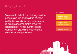 Designing for comfort