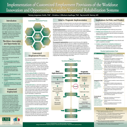 APSE Poster. Implementation of Customized Employment