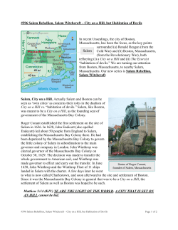 596 Salem Rebellion, Salem Witchcraft