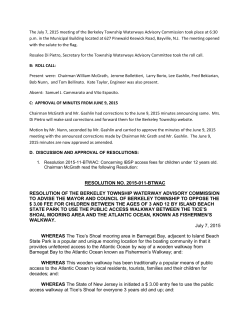 b: roll call - Berkeley Township