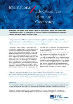 Education fees planning case study