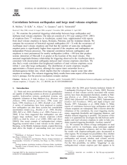 Correlations between earthquakes and large mud volcano eruptions