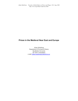 Prices in the Medieval Near East and Europe