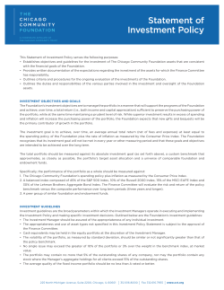 Statement of Investment Policy