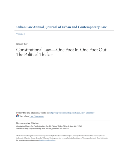 Constitutional Law—One Foot In, One Foot Out