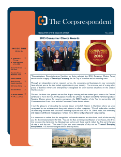 Fall 2015 - Commissionaires Hamilton