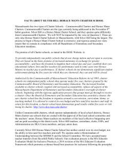 SHHMCS Fact Sheet - Silver Hill Horace Mann Charter School