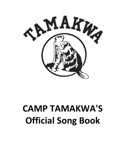 Camp Tamakwa Song Book