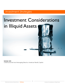 Investment Considerations in Illiquid Assets