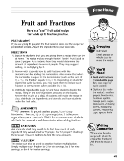 Fruit and Fractions