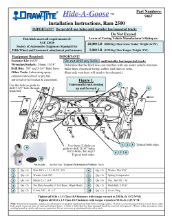 Draw-Tite Trailer Hitches Installation Instructions