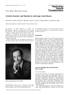 Arterial structure and function in end