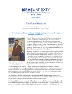 Herzl and Zionism - Israel Ministry of Foreign Affairs