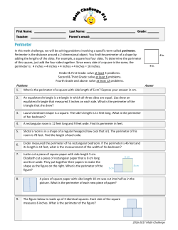 Perimeter - Math in Action