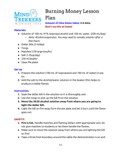 Burning Money Lesson Plan