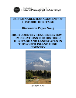 Crown Pastoral Tenure Review